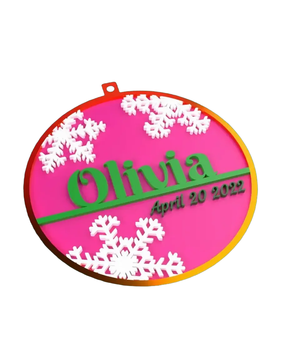 Adorno navideño con nombre
