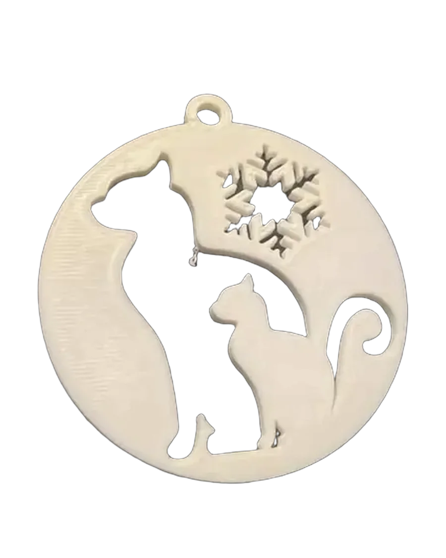 Adorno navideño de gatitos