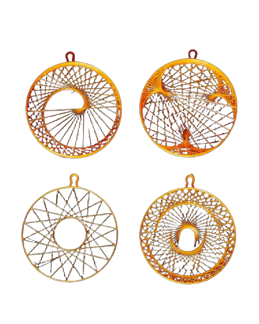 Adornos de hilos geométricos
