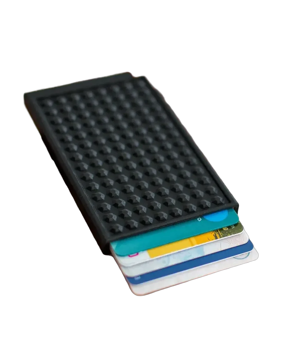 Billetera con expulsor de tarjetas