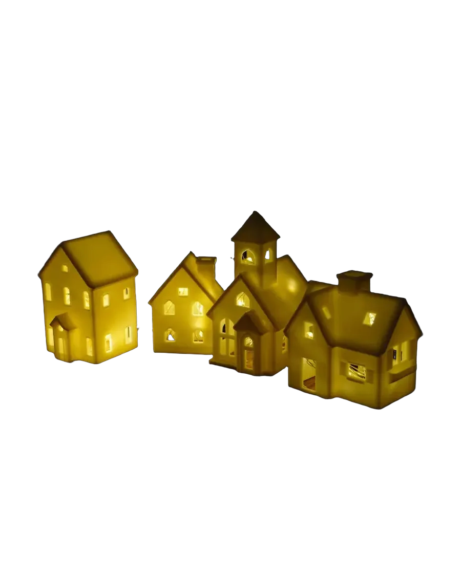 Casitas navideñas con luz
