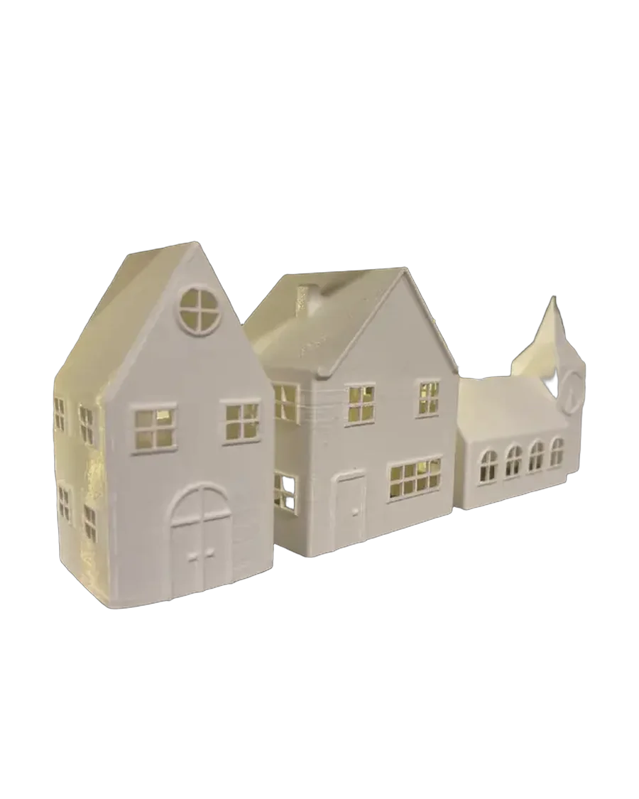 Casitas para pueblo navideño