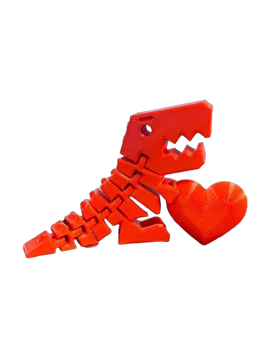 Dinosaurio articulado con corazón