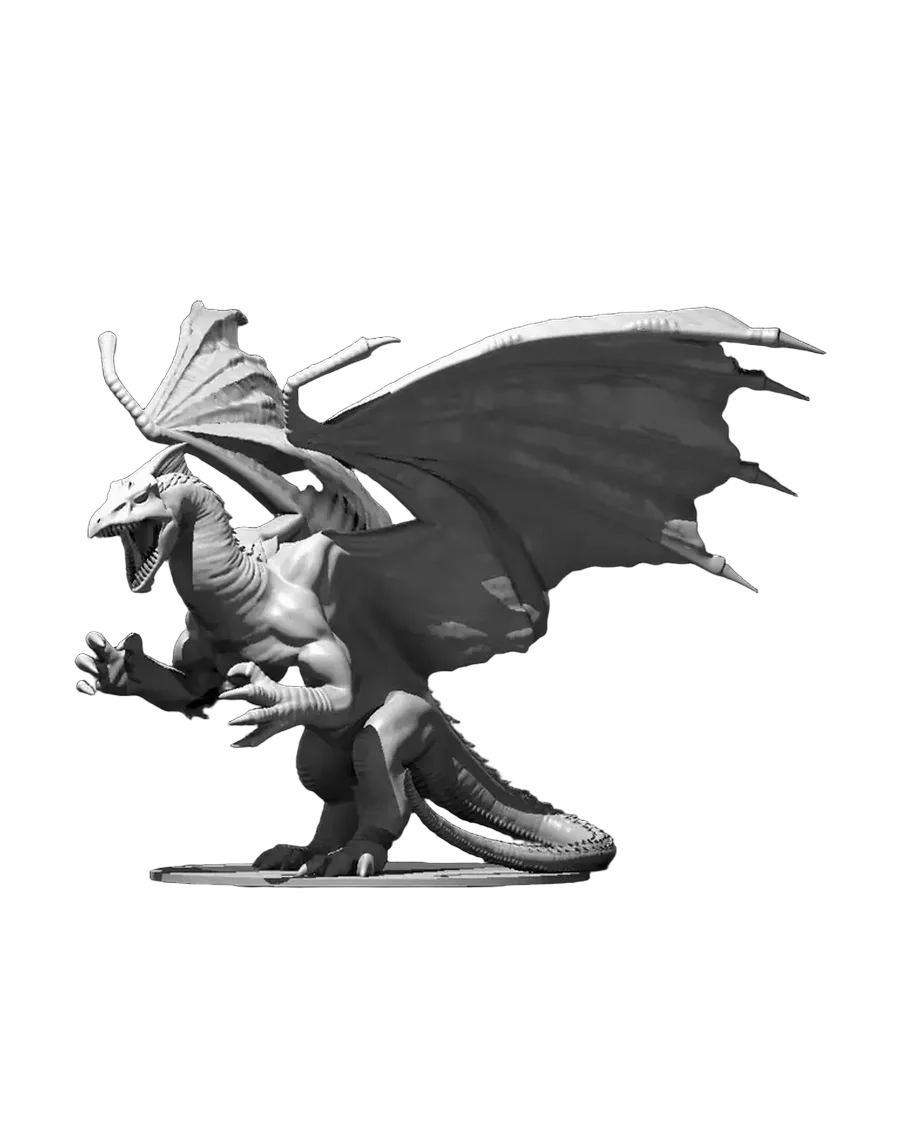Dragón blanco en miniatura