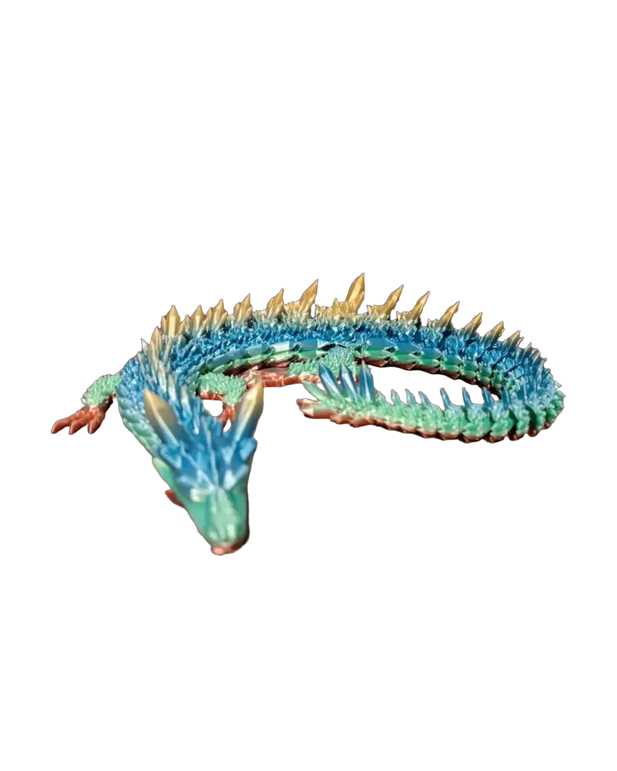 Dragón de cristal articulado