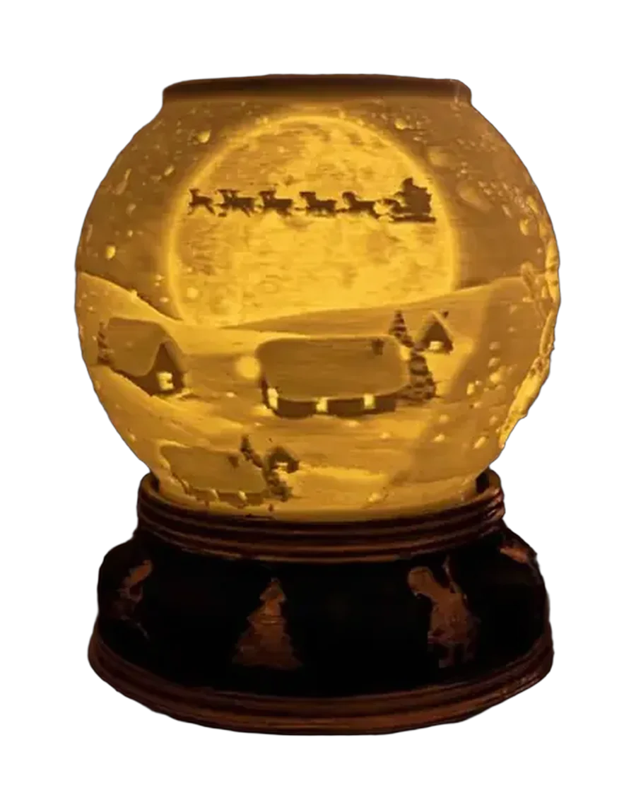 Esfera navideña con luz