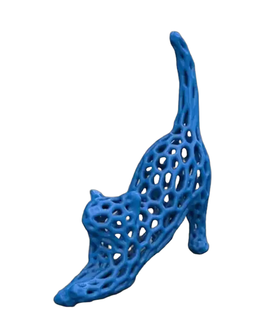 Gato calado estirándose