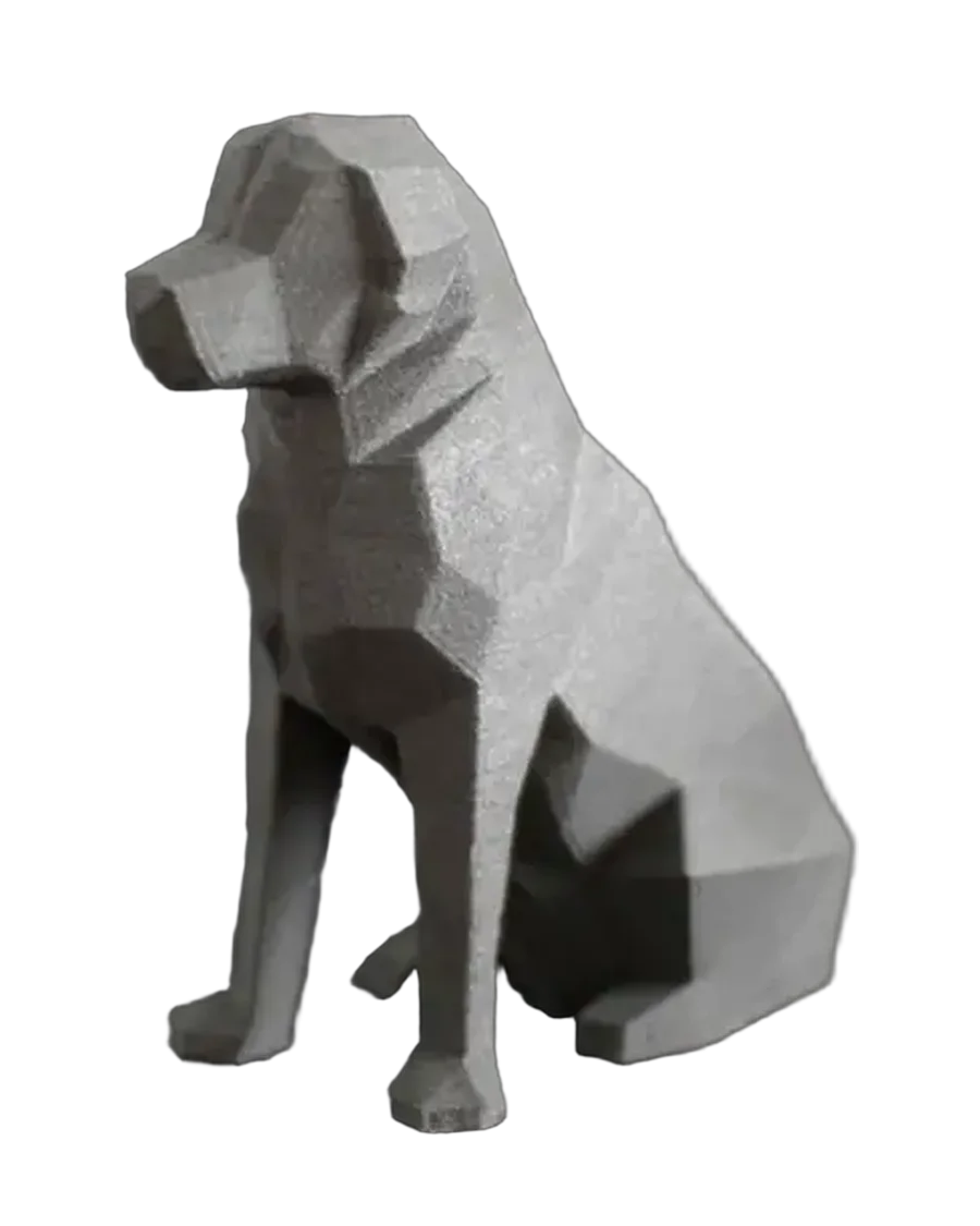 Golden retriever geométrico