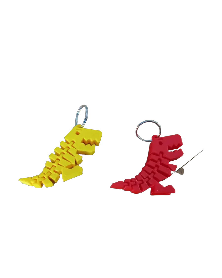 Llavero de dinosaurio articulado