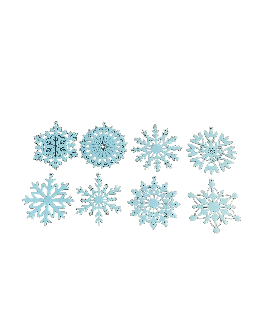 Pack de 8 copos de nieve