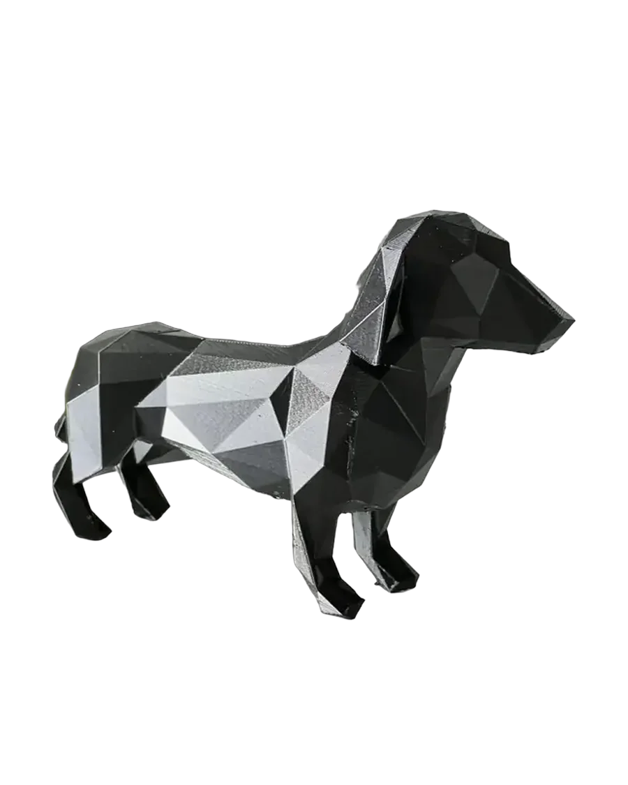 Perro salchicha low poly