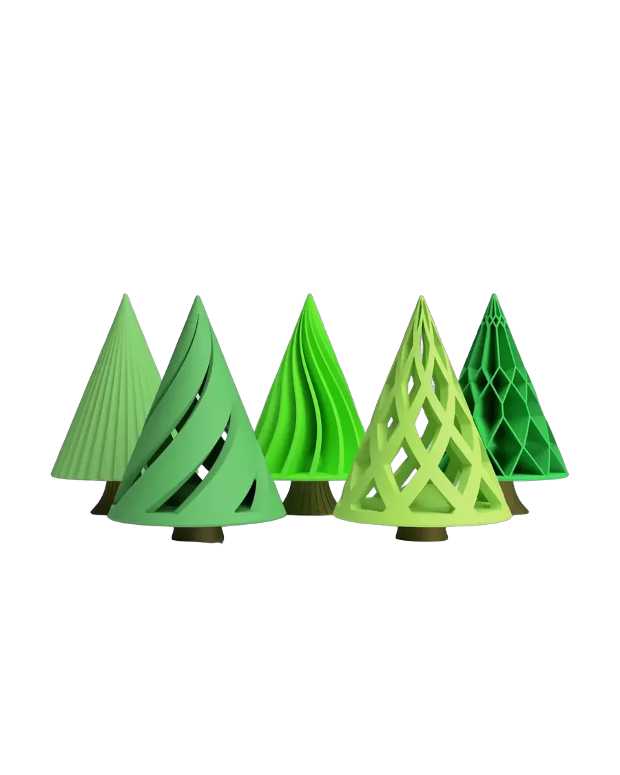 Set de arbolitos navideños