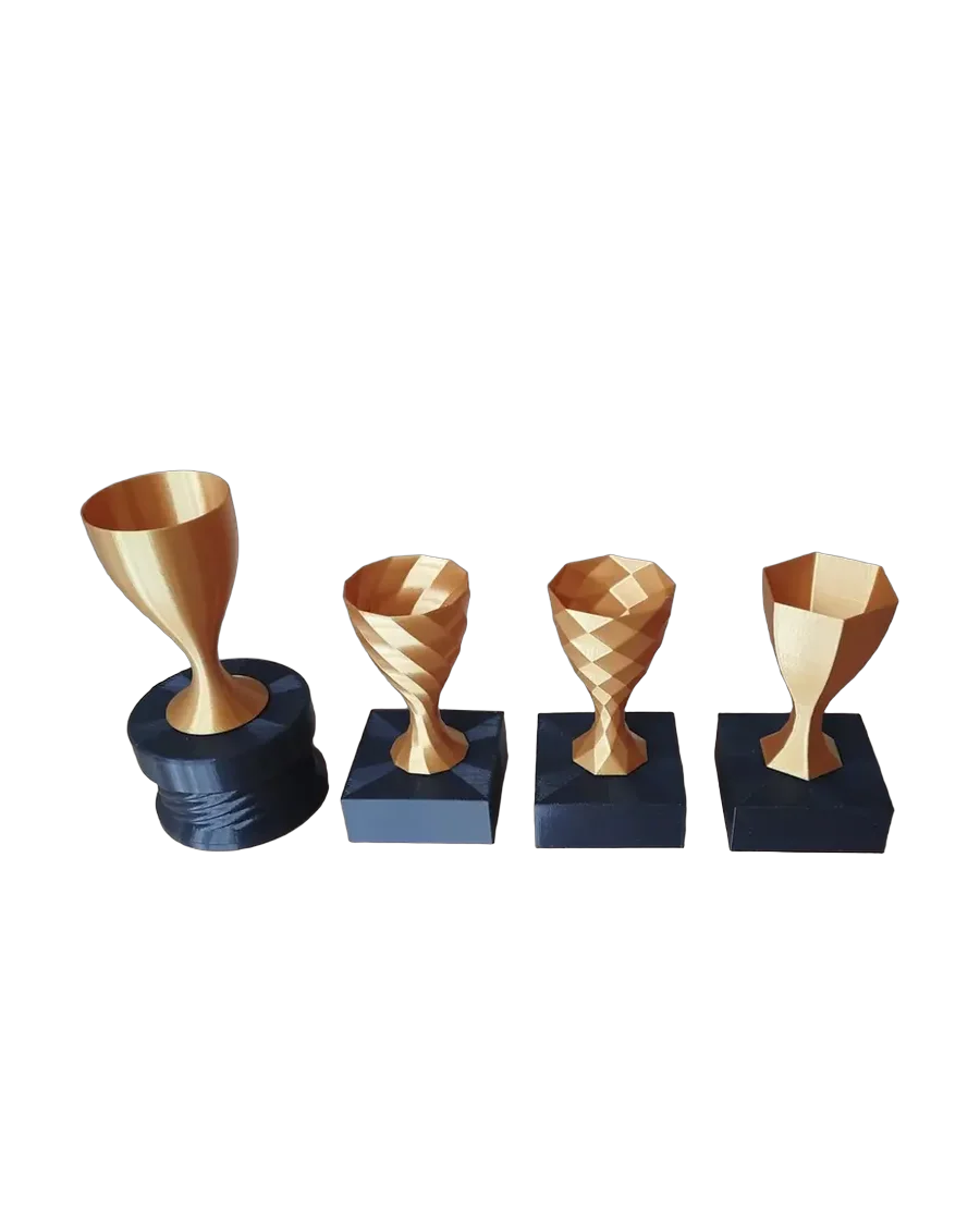 Trofeos minimalistas con escondite