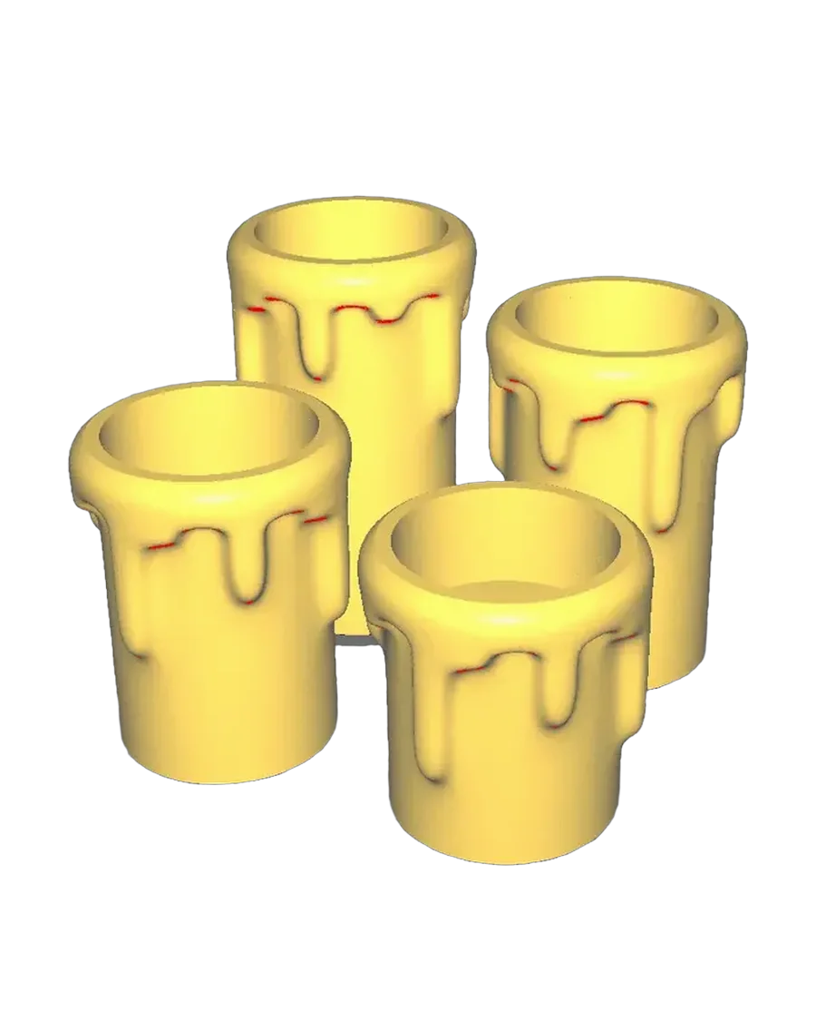 Velas derretidas para LED