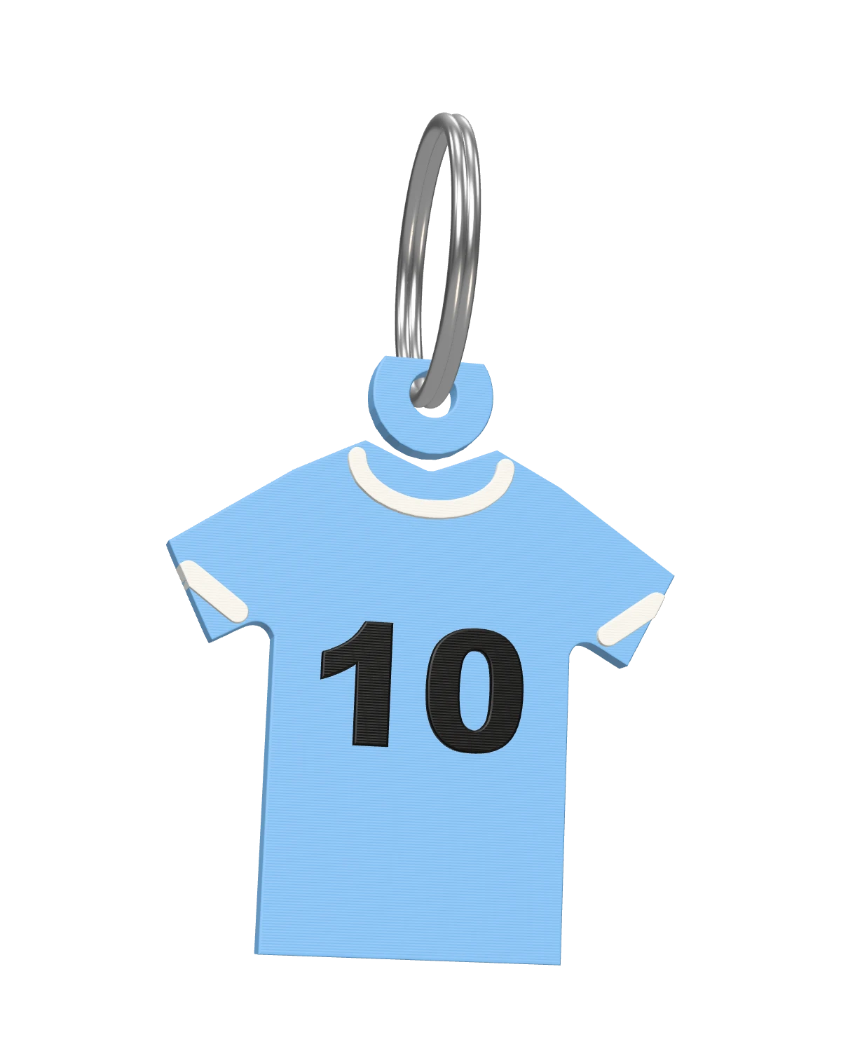 Llavero camiseta con tu número, render 3D